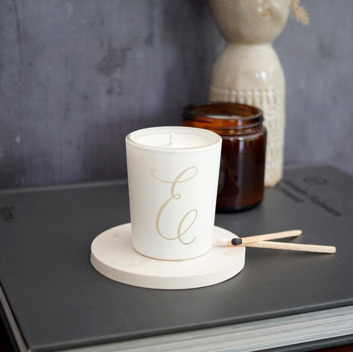 Calligraphy Initial Scented Funeral Votive