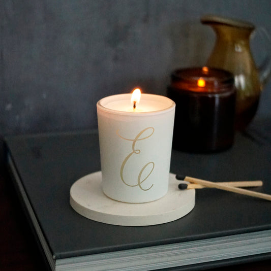 Calligraphy Initial Scented Funeral Votive