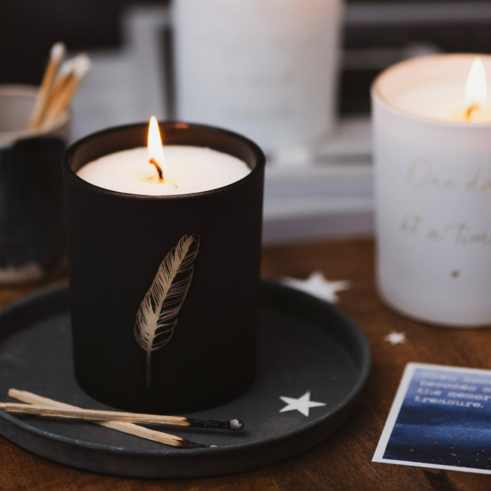 Feather Memorial Candle for Dad