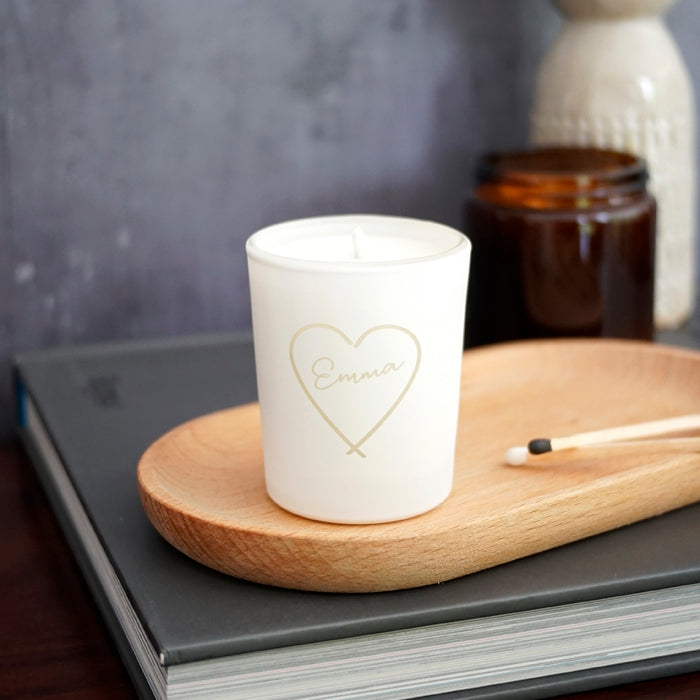 Funeral Favour Heart Votive Candle