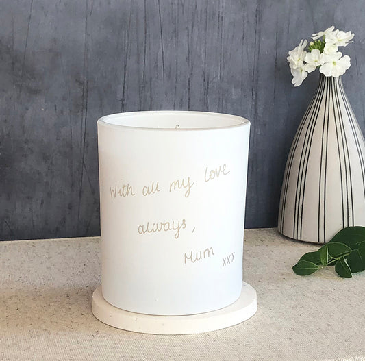 Personalised Handwriting Candle