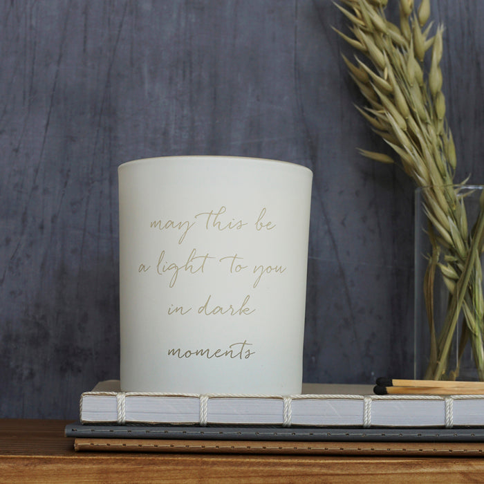 Let there be light - Personalised Quote Candle